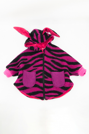 Jachete - Capă din lână fiartă Oversized - Pink Stripes