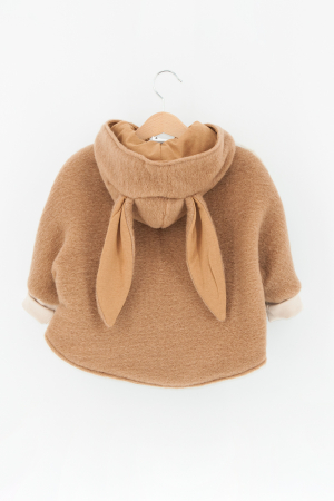 Capă din lână fiartă Oversized - Crem/Galben [1]
