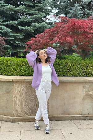 Cardigan Muselină Dama Lila [1]