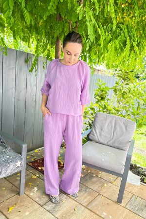 Muselina si IN - Compleu Dama Muselina -Liliac