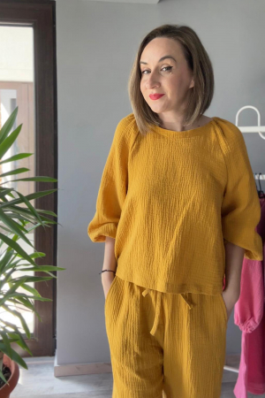 Compleu Dama Muselina - Mustar [0]