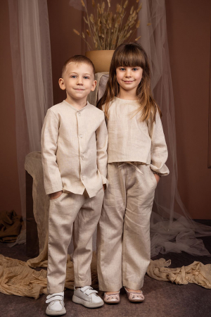 Compleu din IN pentru fetite - Nude [1]