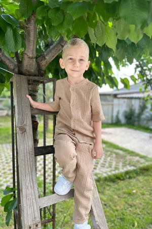 Compleu din muselina - Crem [2]