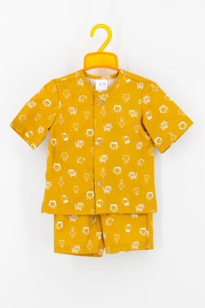 De vară - Compleu Vară Băiat -Bleomarin Print Roboti