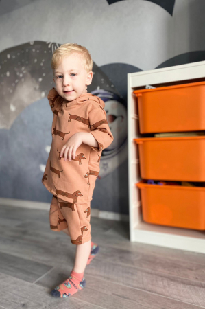 Hanorac cu pantaloni Long Dog - Brown [0]
