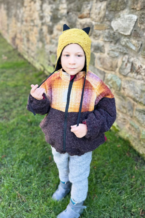 Back To Wool - Hanorac din lână fiartă Oversized - Visiniu