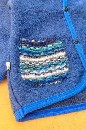 Hanorac Lână Fiartă Cu Nasturi Turquoise [1]