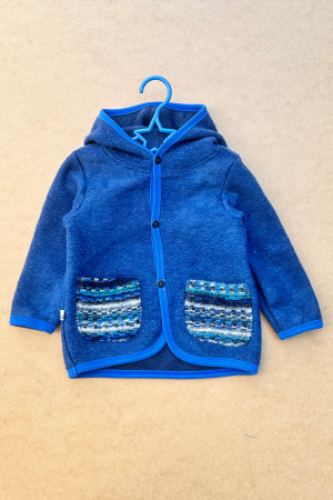Hanorac Lână Fiartă Cu Nasturi Turquoise [7]