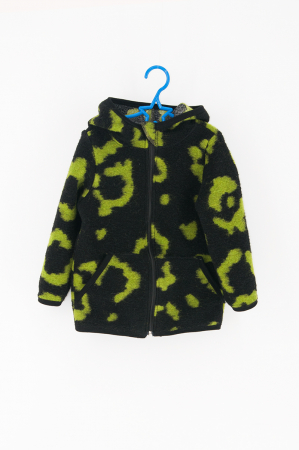 Hanorac Lână Fleece Cu Fermoar Animal Print-Kaki [1]