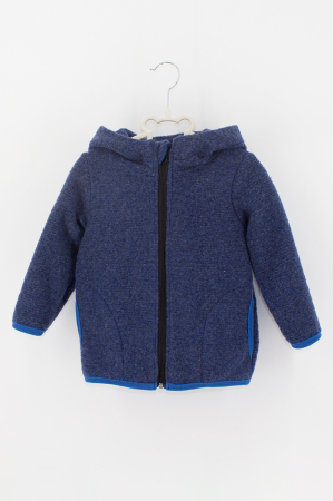 Hanorace din Lana - Hanorac Lână Fleece Cu Fermoar - Albastru