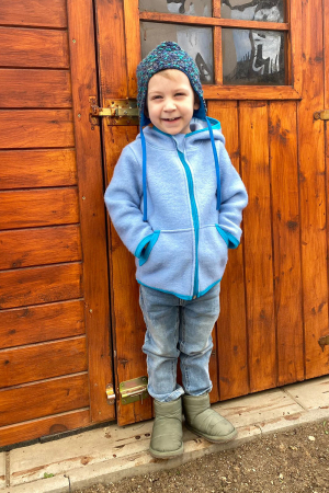 Hanorac Lână Fleece Cu Fermoar -Albastru [1]