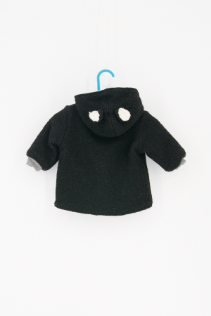 Jachetă din lână fiartă cu glugă - Black Sheep [1]