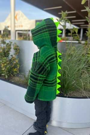 Jachete - Jachetă din lână fiartă Oversized - Dino Neon