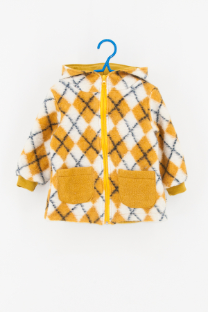 Jachete - Jachetă din lână - Retro Mustar