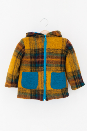 Back To Wool - Jachetă din lână -Mustar/Turqoise