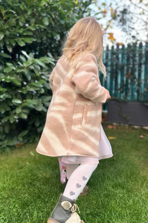 Jachetă tip parka din lână, dublată cu bumbac - Soft Pink [4]