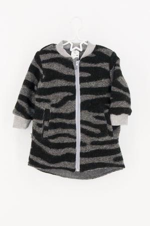 Jachetă tip parka din lână, dublată cu bumbac - Gri [2]