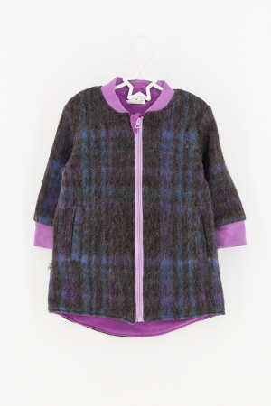 Jachetă tip parka din lână, dublată cu bumbac - Mov [5]