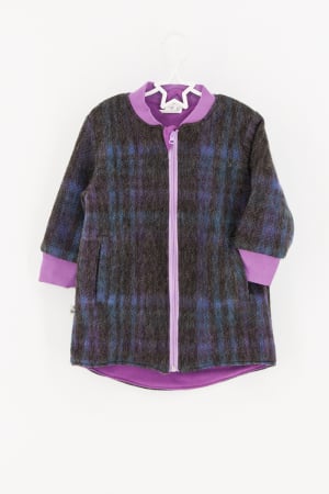 Jachetă tip parka din lână, dublată cu bumbac - Mov [4]