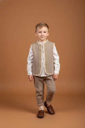 Compleuri și Pantaloni - Pantalon Lână 100% -Crem