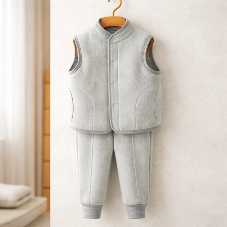 Compleuri și Pantaloni - Pantalon Lână 100% -Mint