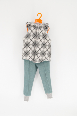Pantalon Lână dublat cu Bumbac - Mint [3]
