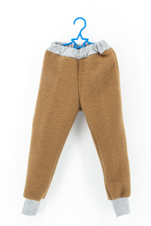 Lichidare de Stoc - Pantalon Lână dublat -Negru / Somon