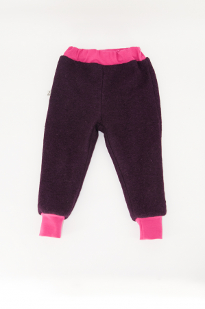 Pantaloni - Pantalon Lână dublat - Mov Inchis
