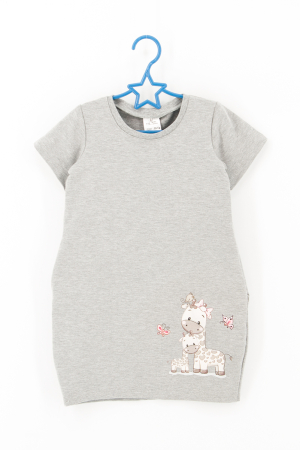 Lichidare de Stoc - Rochie cocon Gri -Girafe