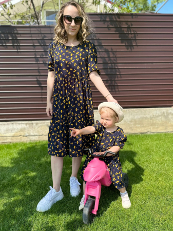 Set Rochite Volane si maneci bufante -Flori Galben [1]