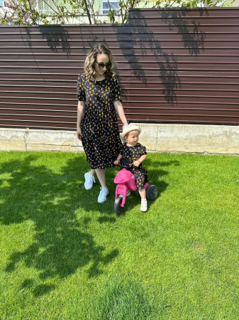 Set Rochite Volane si maneci bufante -Flori Galben [3]