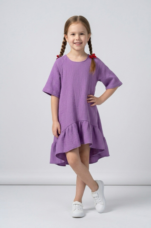 Muselina si IN - Rochie Muselina Asimetrică - Liliac