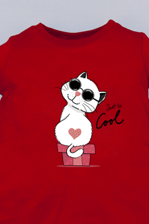 Rochie roșie cu buzunare - Cool Cat [1]
