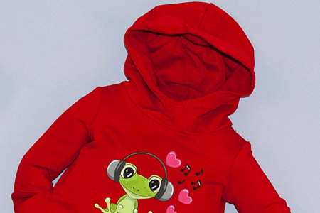 Rochie roșie cu glugă - Frog [1]