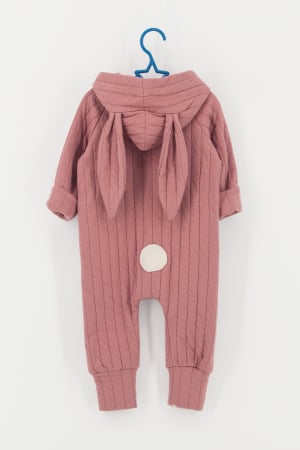 Toate Produsele - Salopetă Copii Bumbac Matlasat - Iepuras Roz