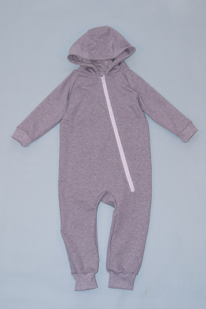 Salopeta cu Fermoar si Gluga cu Urechi - Gri [1]