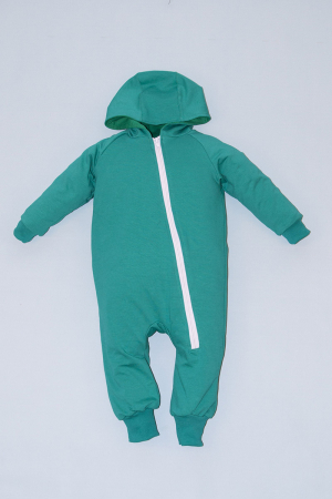 Salopetă cu Fermoar și Glugă - Verde01 [0]