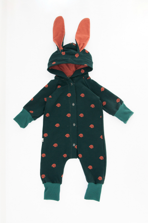 Salopetă cu Nasturi și Glugă -Verde cu Catel [0]