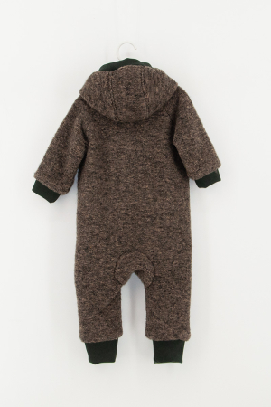 Salopeta din Lână cu Fermoar si Gluga - Bear Brown [3]