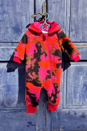 Salopete din Lână - Salopetă din Lână 100% Army Fucsia - H. Bebe