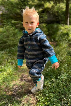 Salopetă din Lână Fiartă Fara Dublura - Blue Stripes [2]