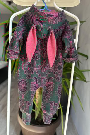 Salopete - Salopetă din Lână Fiartă Fara Dublura - Kaki Fucsia