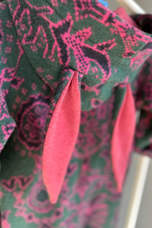 Salopetă din Lână Fiartă Fara Dublura - Kaki Fucsia [1]