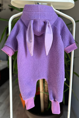 Overall - Salopetă din Lână Fiartă Fara Dublura -Mov