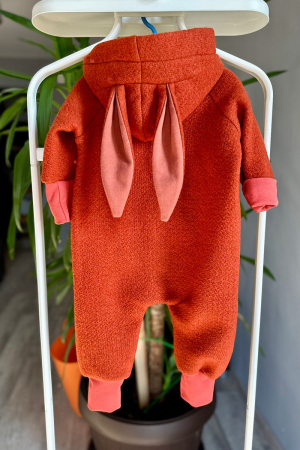 Overall - Salopetă din Lână Fiartă Fara Dublura - Caramiziu