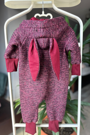 Salopetă din Lână Fiartă Fara Dublura --Visiniu [2]