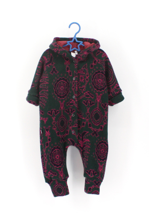 Salopetă din Lână Fiartă Fara Dublura - Kaki Fucsia [7]