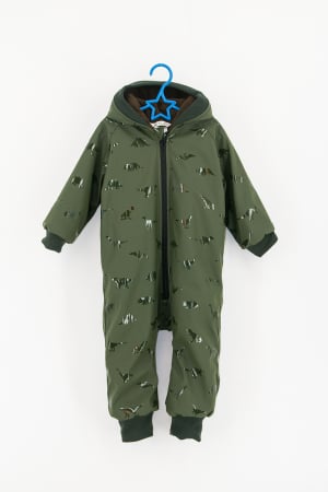 Salopete din Lână - Salopetă Impermeabilă 3 Straturi  - Kaki Dino