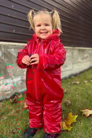 Salopete - Salopetă Impermeabila 3 Straturi  - Lână- Rosu