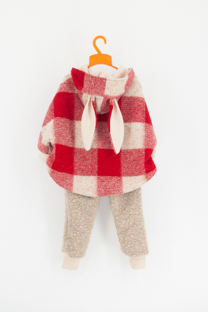 Set Capa + Pantalon din lana -Red Mix [1]